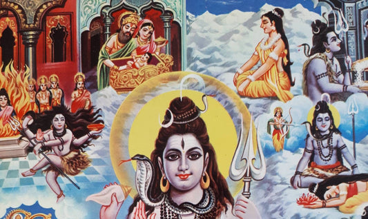 Vintage print shiv Leela by brijbasi press