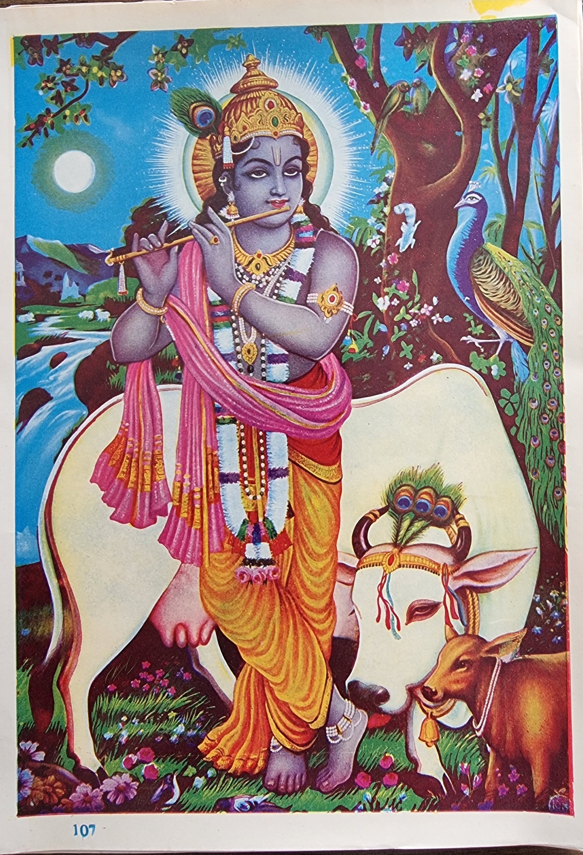 Hindu God Krishna 6.5in x 9.5in