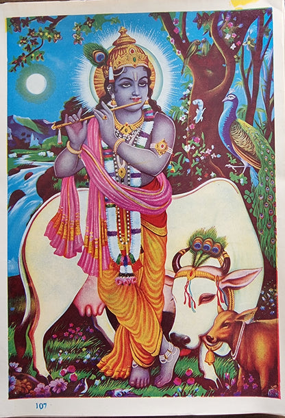 Hindu God Krishna 6.5in x 9.5in