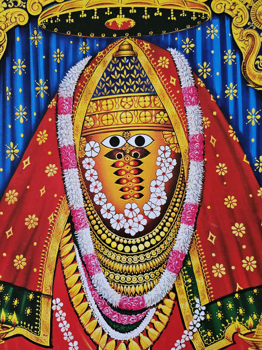 Modern print of Hindu goddess Ashapura maa 15inch x 20inch unframed by JB Khanna no-9518A