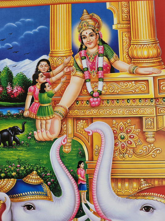 Modern print of Hindu goddess Shakti mataji 15inch x 20inch unframed by JB Khanna