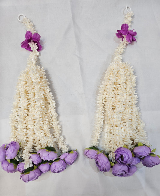 Artifical flower hanging dexorations for mehndi party