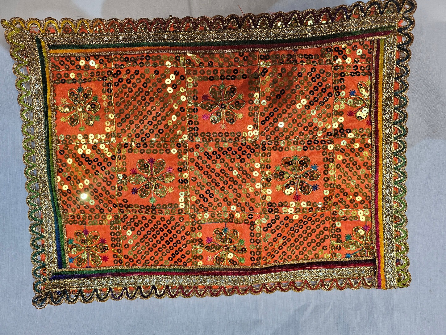 Heavy Square Design Bandhani Chundari/Chunri for Mataji/ Matarani