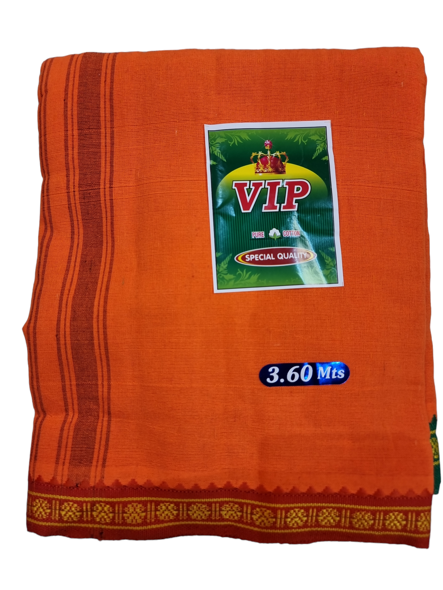 Mens Coloured Cotton Dhoti with Boarder - 3.6 metre