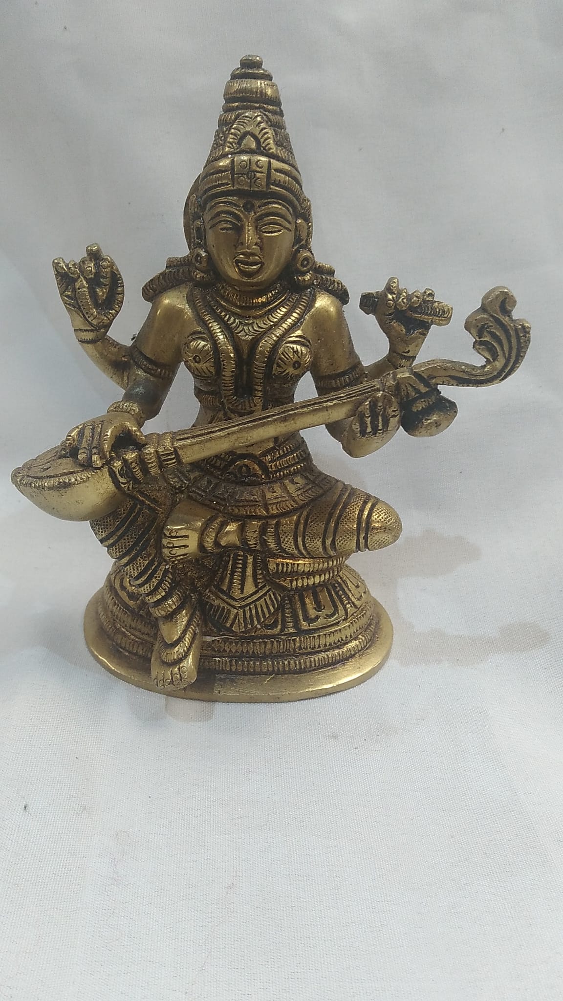 Brass Saraswati Maa Murti