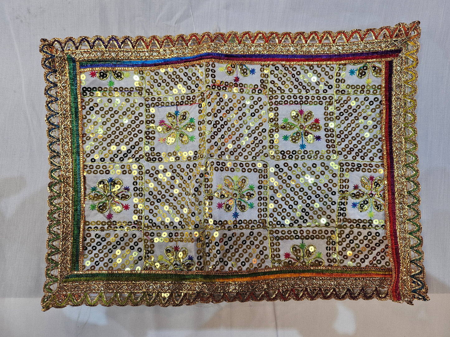 Heavy Square Design Bandhani Chundari/Chunri for Mataji/ Matarani